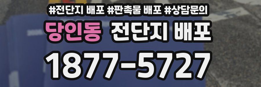 당인동 전단지 배포