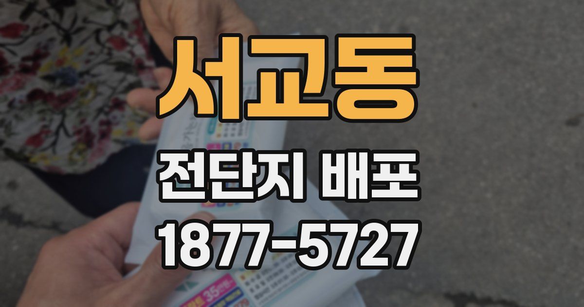 서교동 전단지 배포