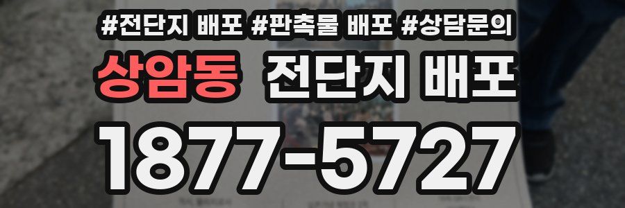 상암동 전단지 배포