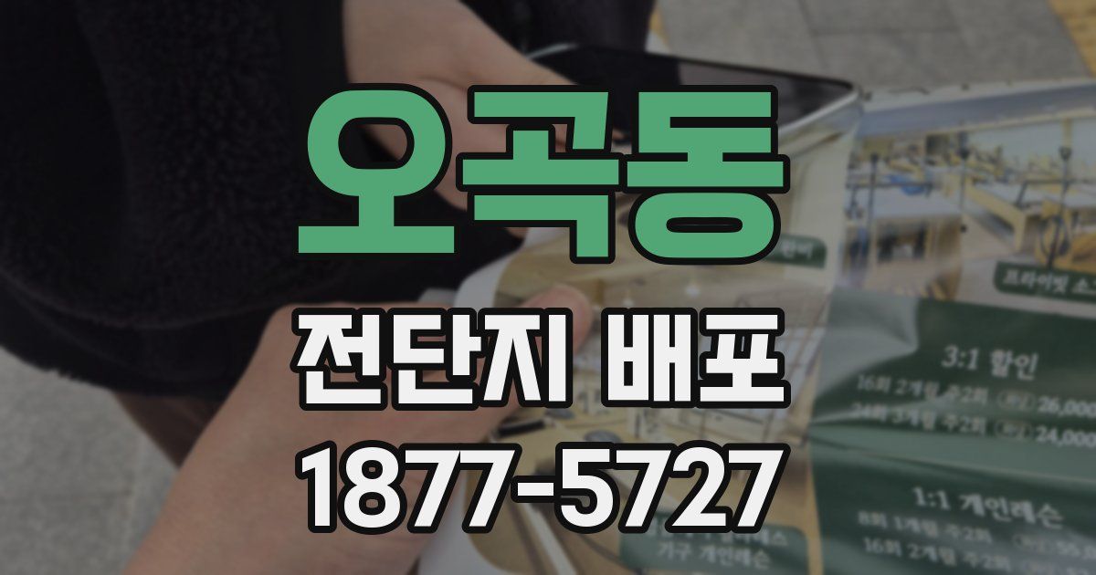 오곡동 전단지 배포