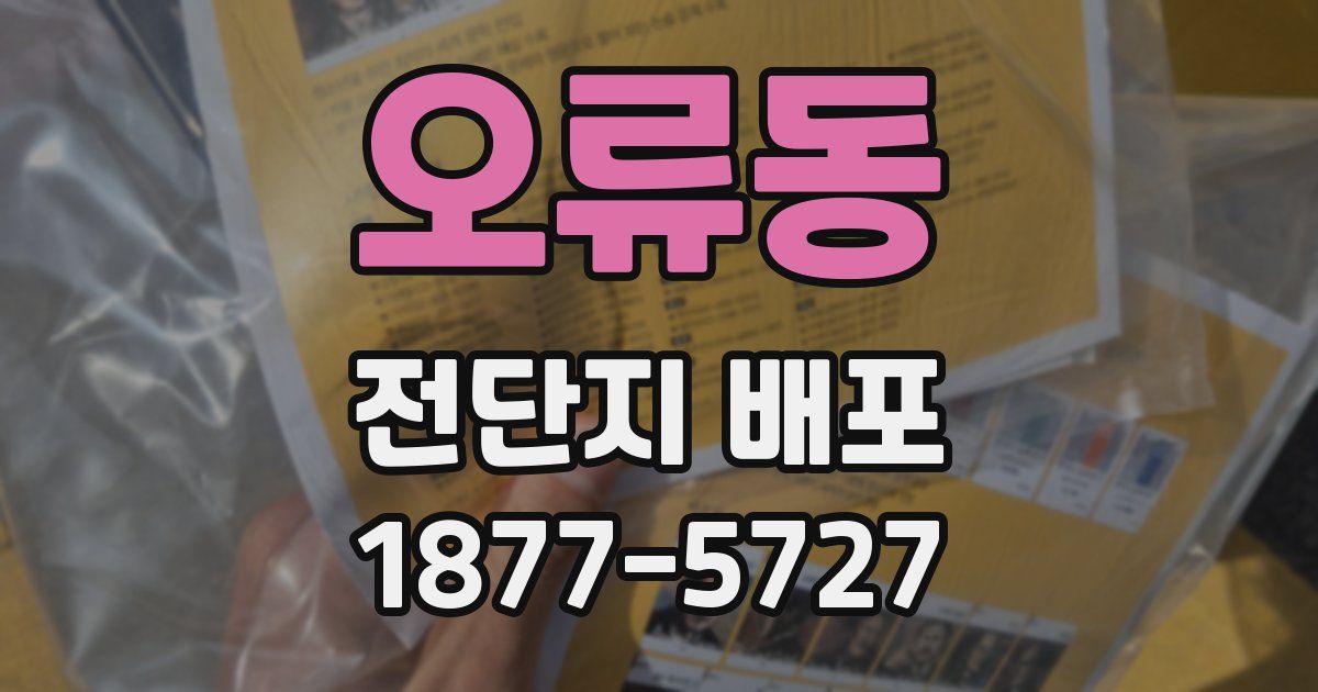 오류동 전단지 배포
