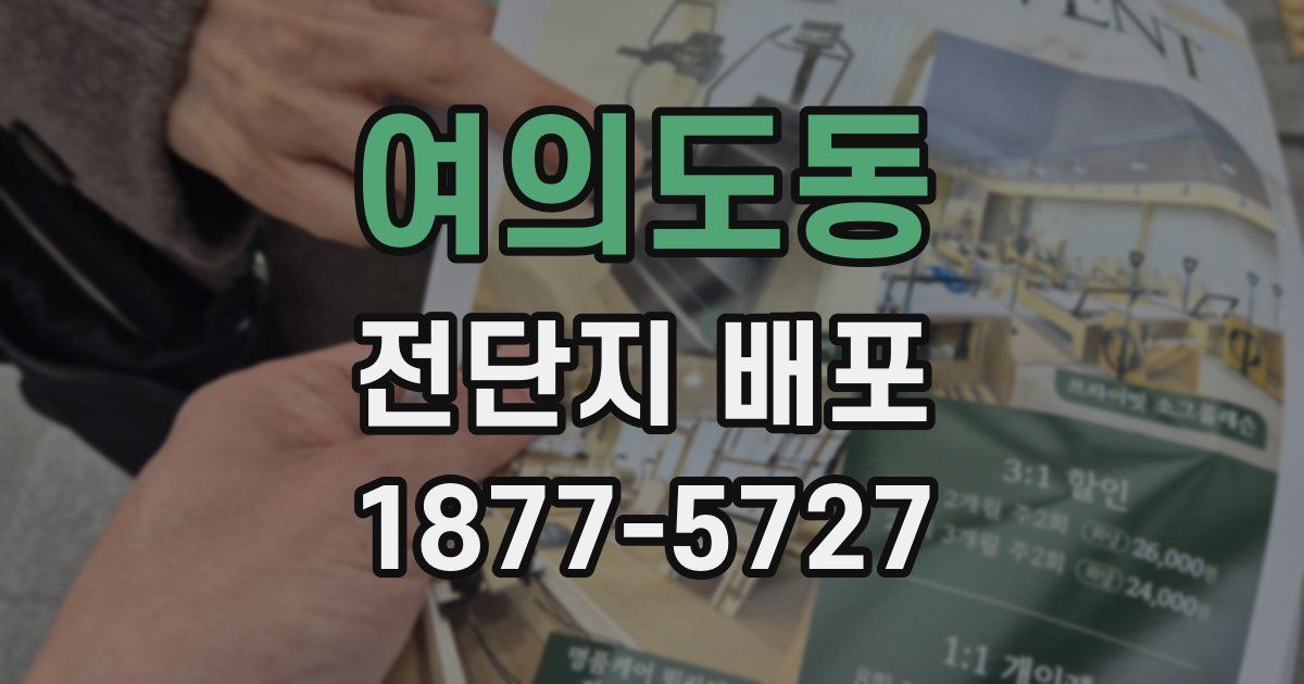 여의도동 전단지 배포