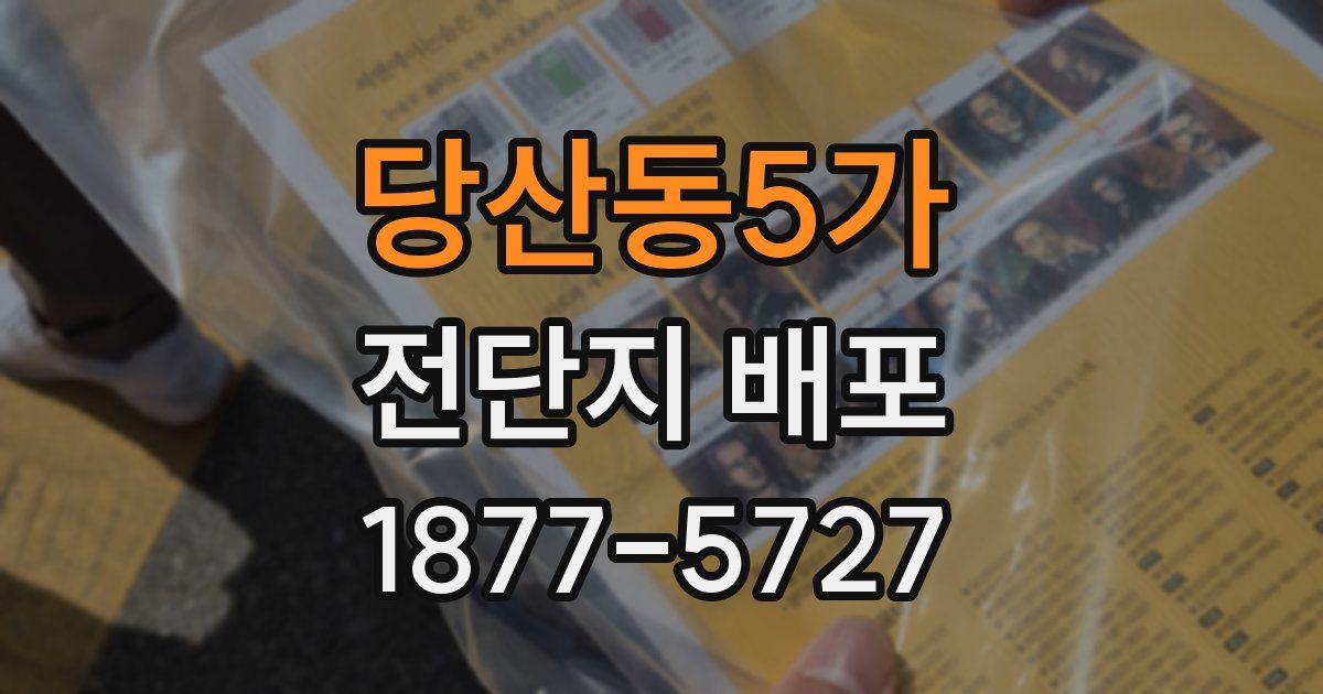 당산동5가 전단지 배포