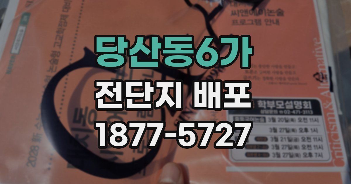당산동6가 전단지 배포