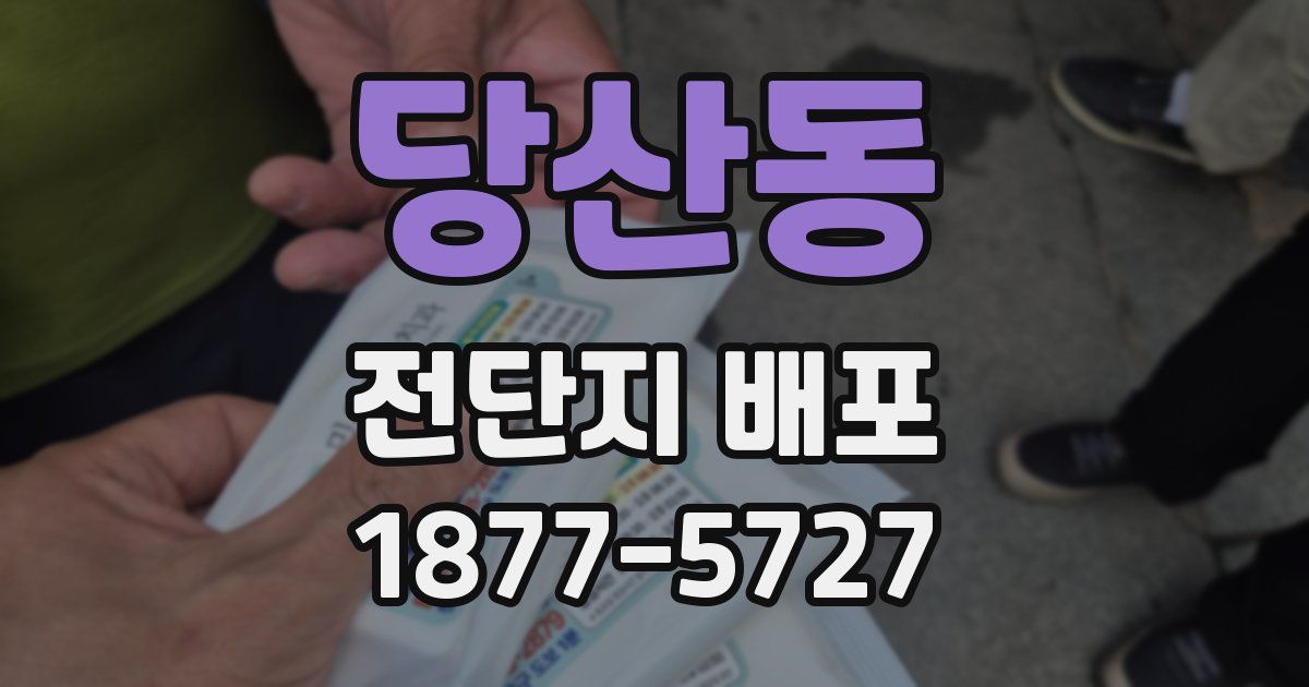 당산동 전단지 배포