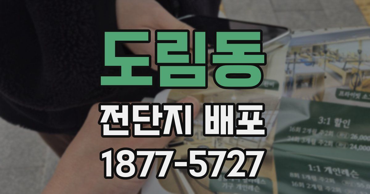 도림동 전단지 배포
