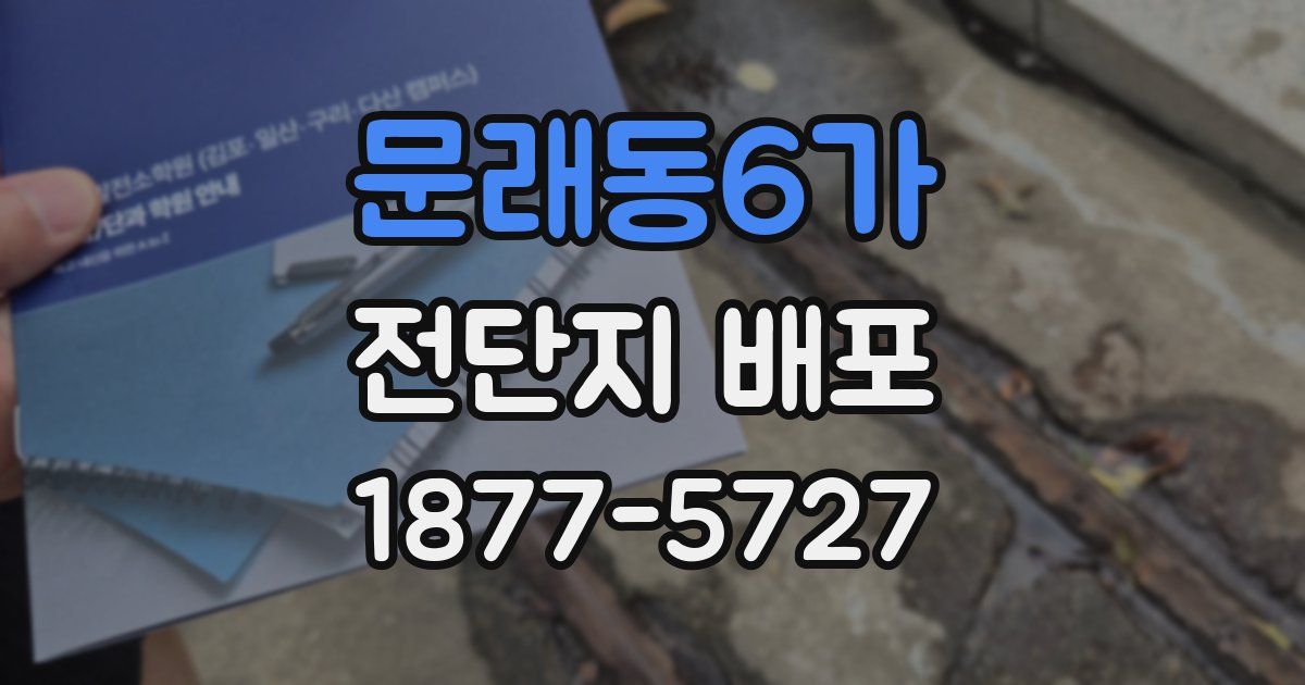 문래동6가 전단지 배포