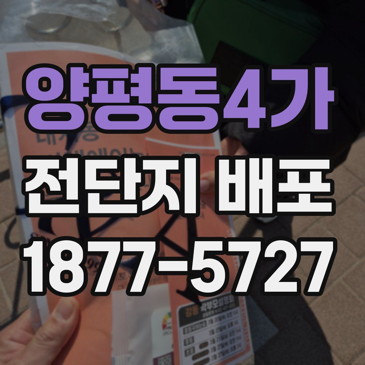 양평동4가 전단지 배포