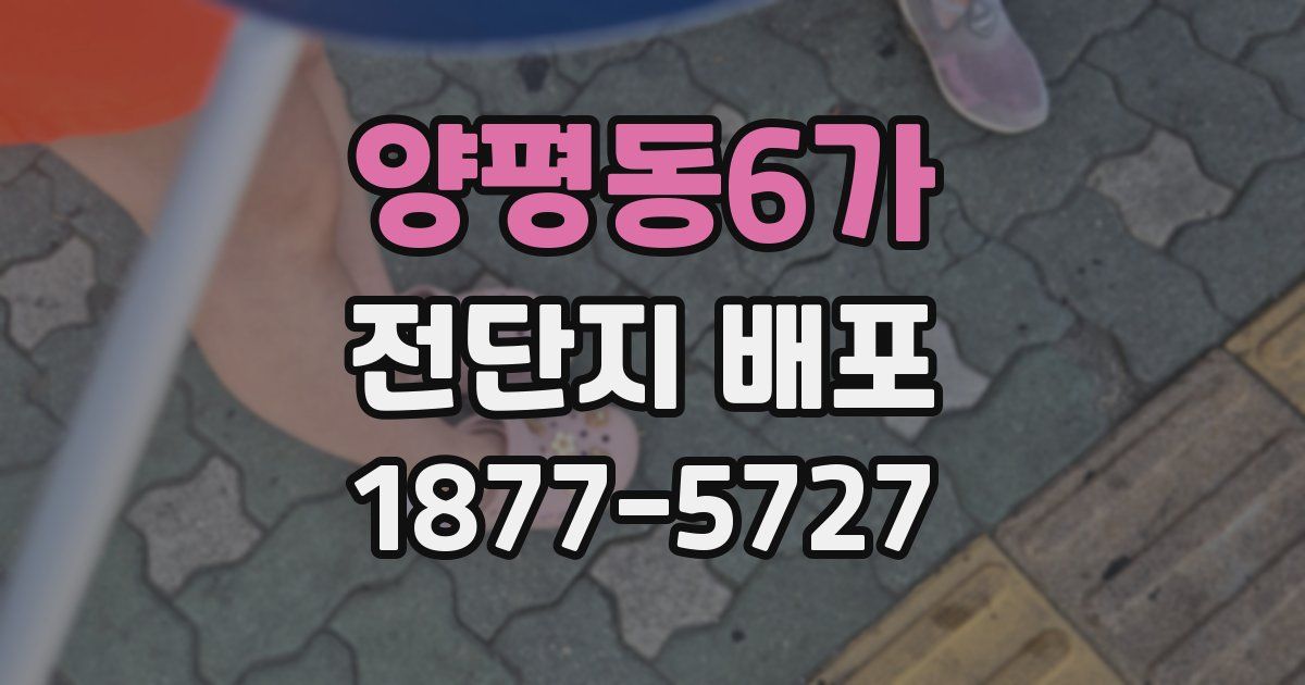 양평동6가 전단지 배포
