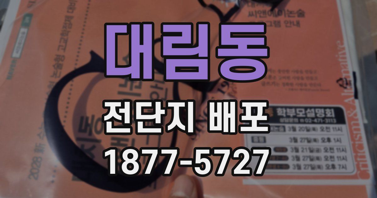 대림동 전단지 배포