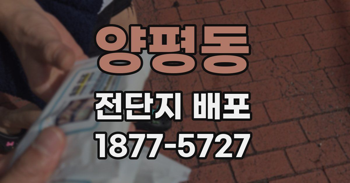 양평동 전단지 배포