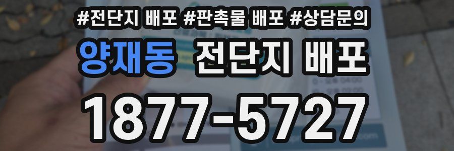 양재동 전단지 배포