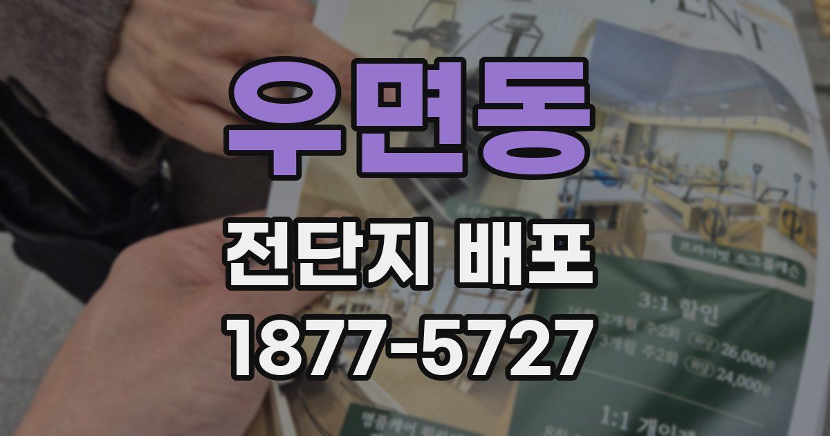 우면동 전단지 배포