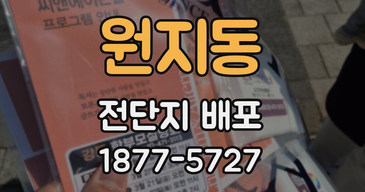 원지동 전단지 배포