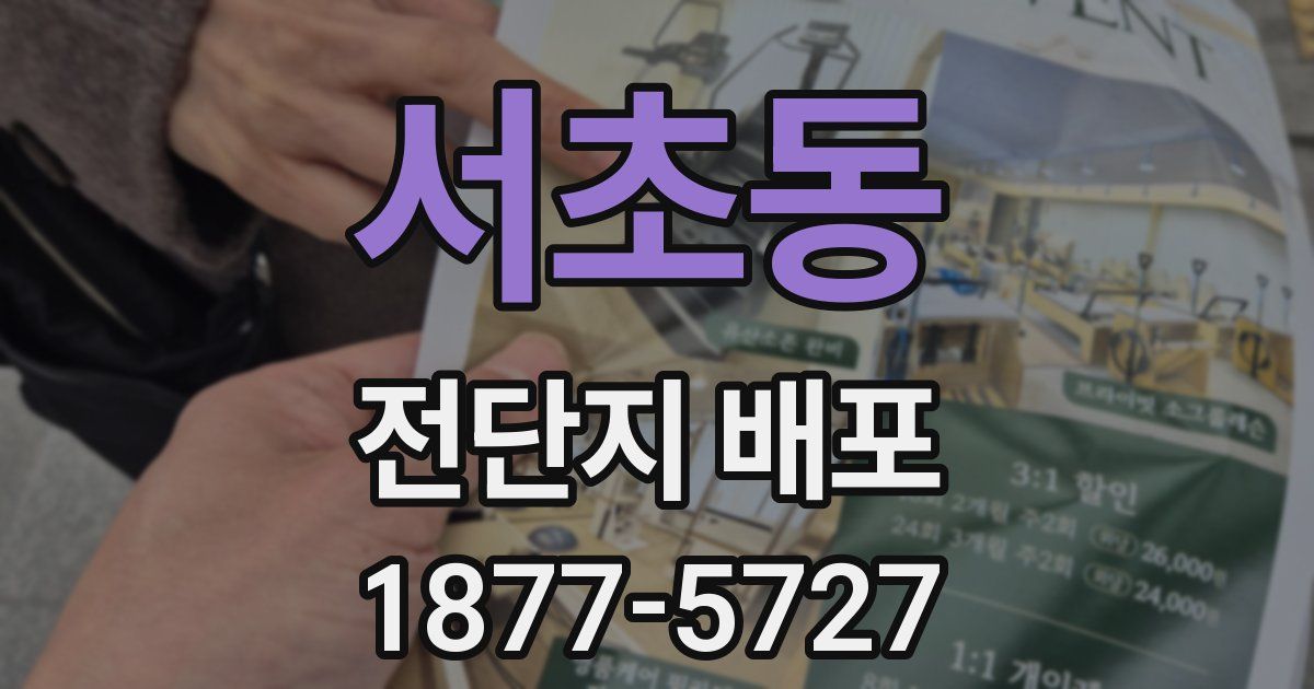 서초동 전단지 배포