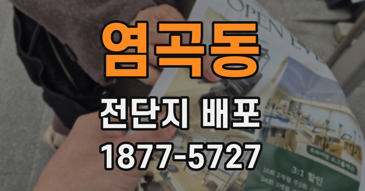 염곡동 전단지 배포