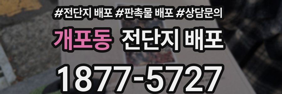 개포동 전단지 배포