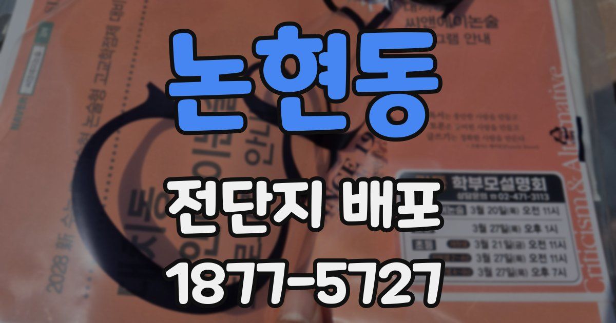 논현동 전단지 배포