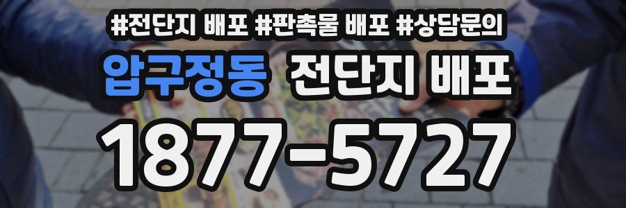 압구정동 전단지 배포