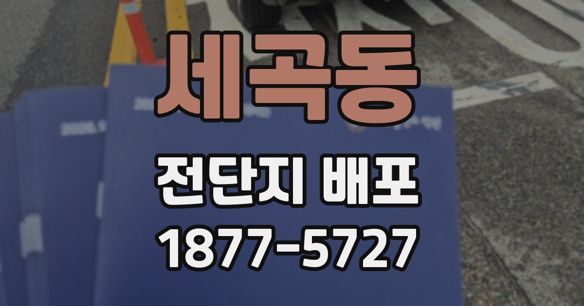 세곡동 전단지 배포