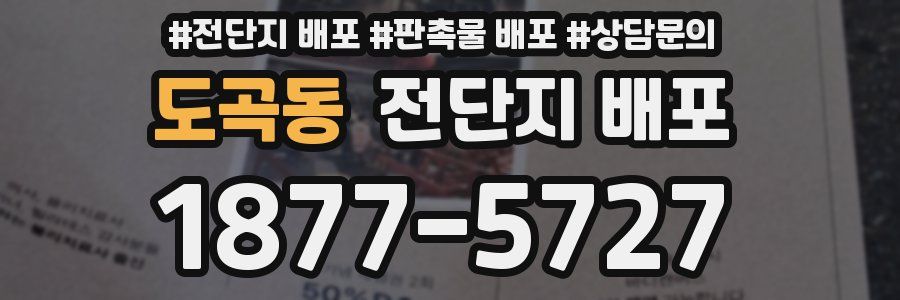 도곡동 전단지 배포