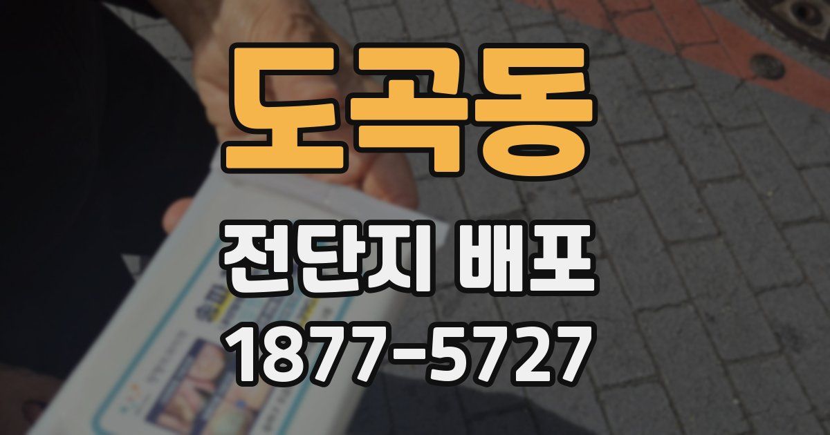 도곡동 전단지 배포