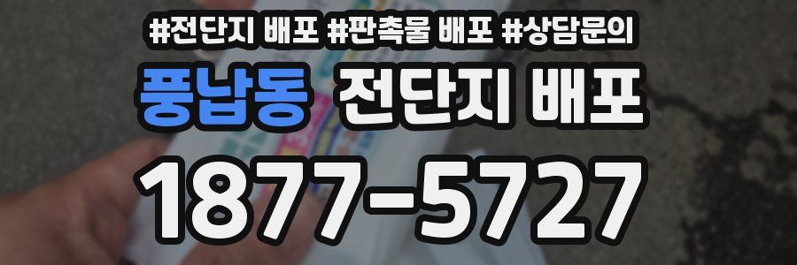 풍납동 전단지 배포