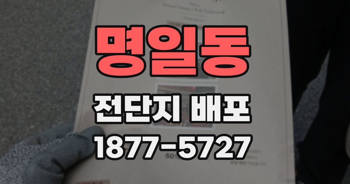 명일동 전단지 배포
