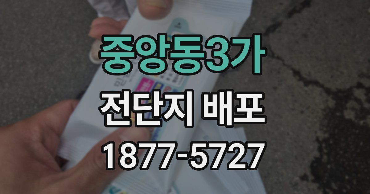 중앙동3가 전단지 배포