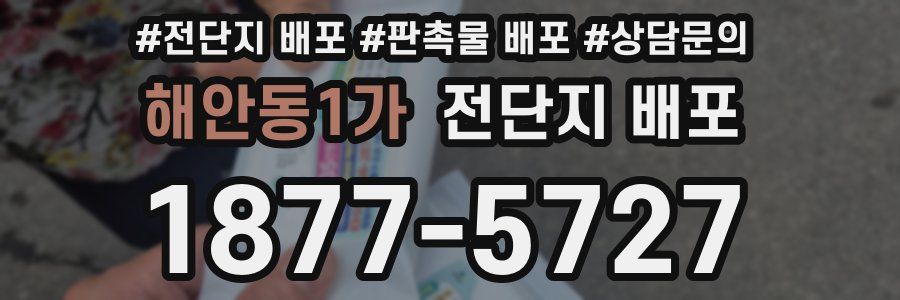 해안동1가 전단지 배포
