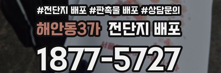 해안동3가 전단지 배포
