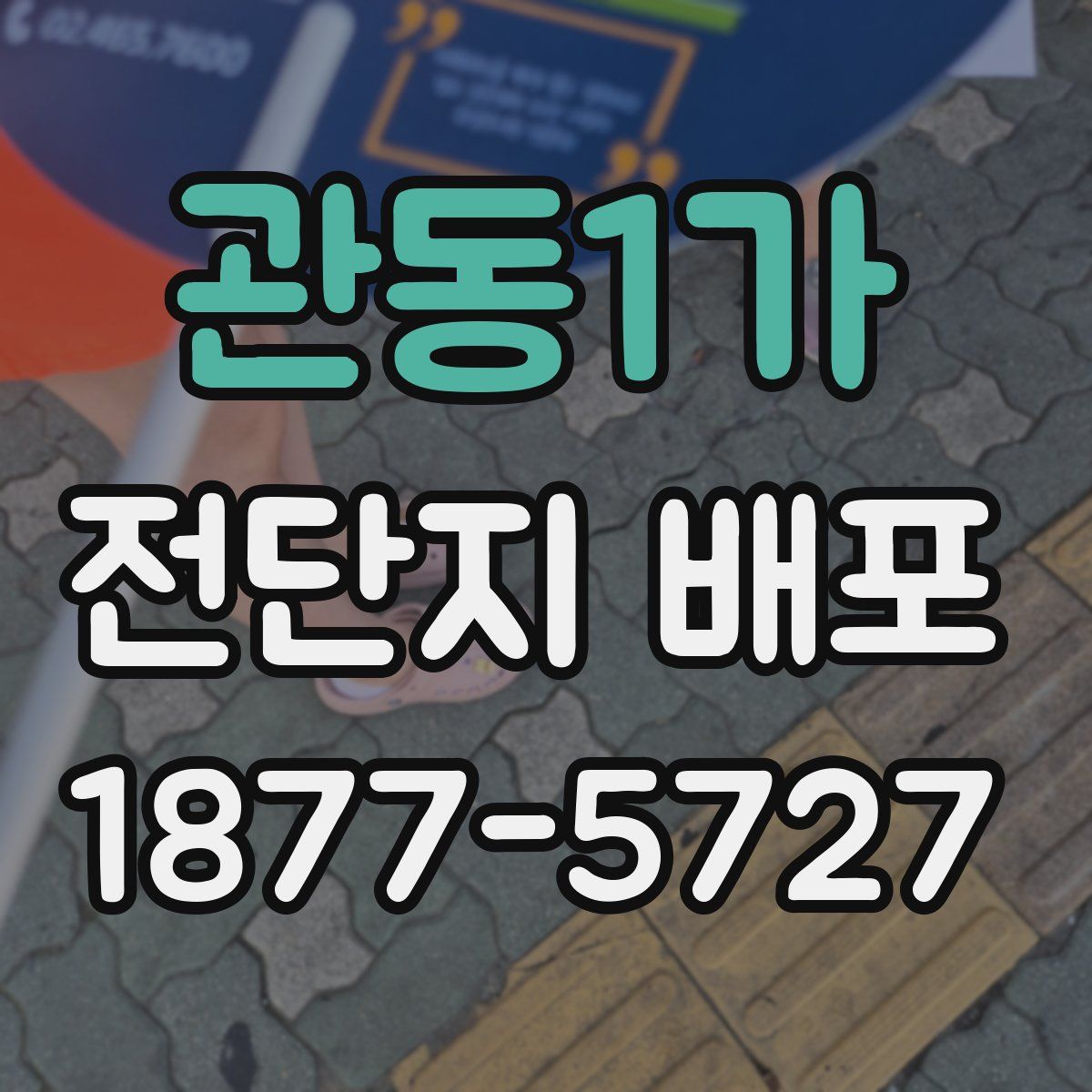 관동1가 전단지 배포