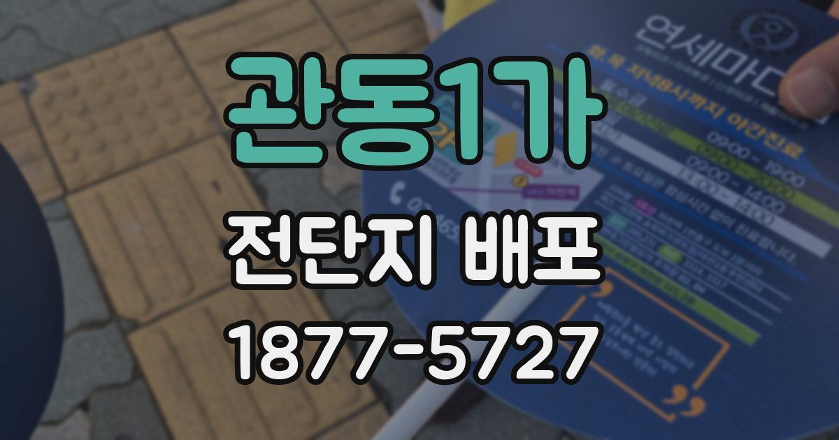 관동1가 전단지 배포