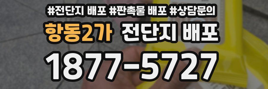 항동2가 전단지 배포