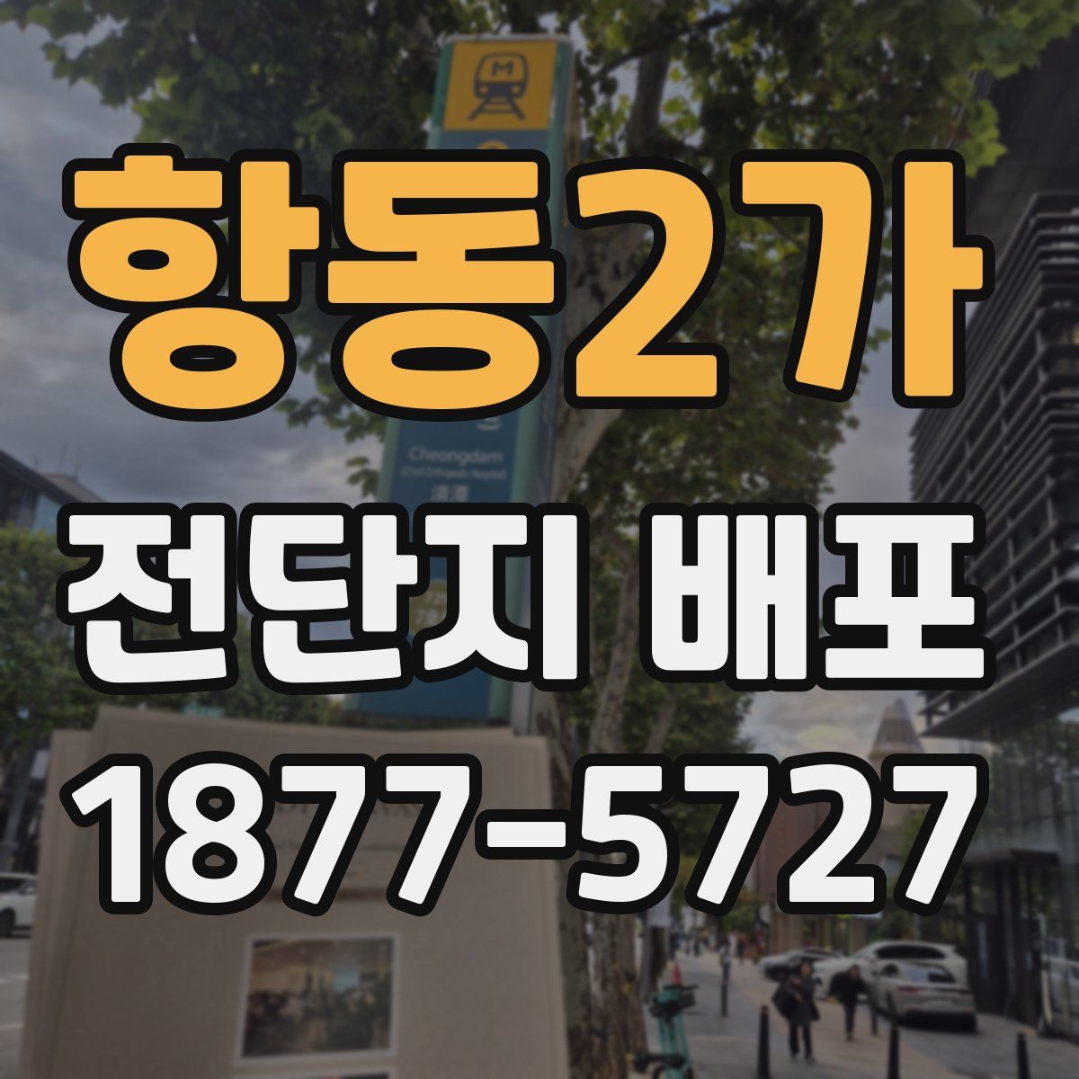 항동2가 전단지 배포