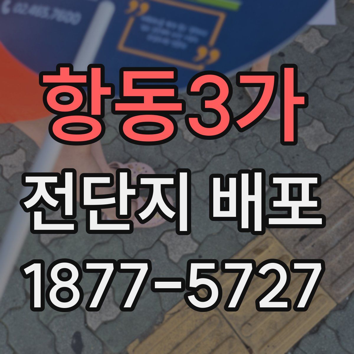 항동3가 전단지 배포
