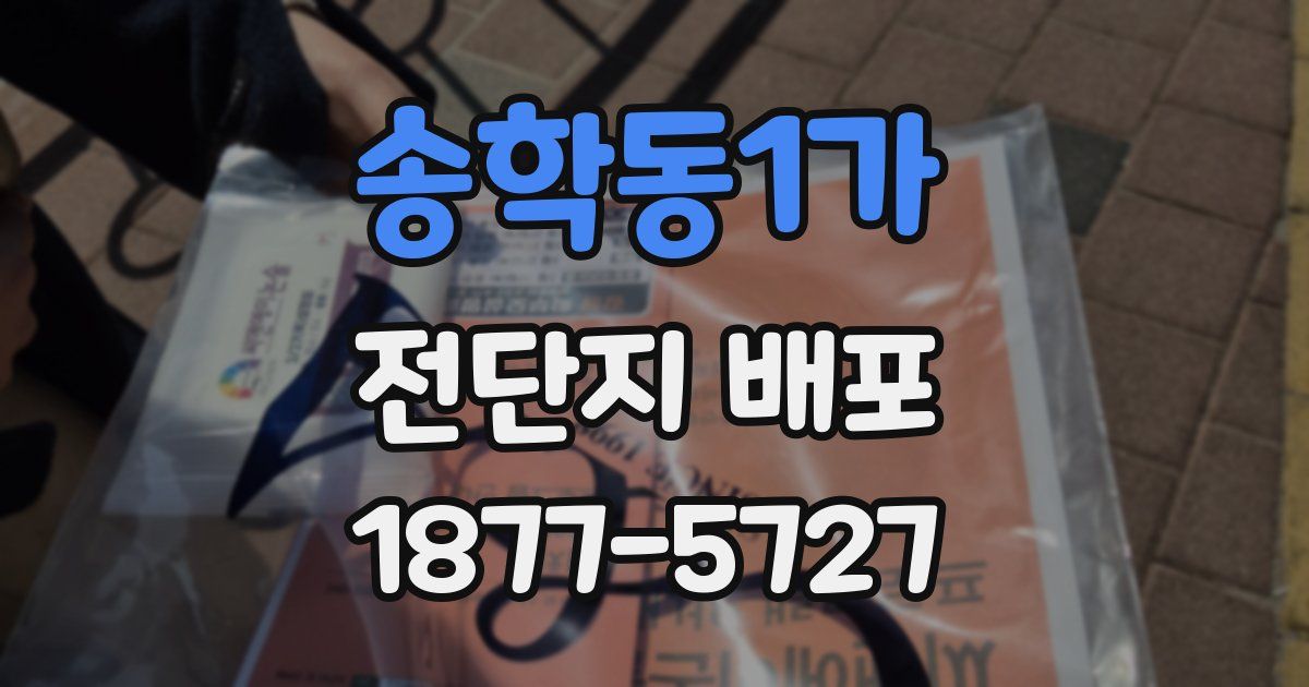 송학동1가 전단지 배포