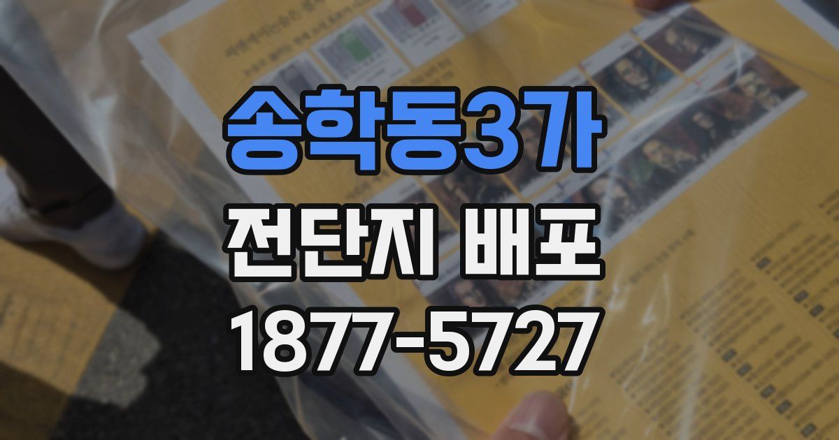 송학동3가 전단지 배포
