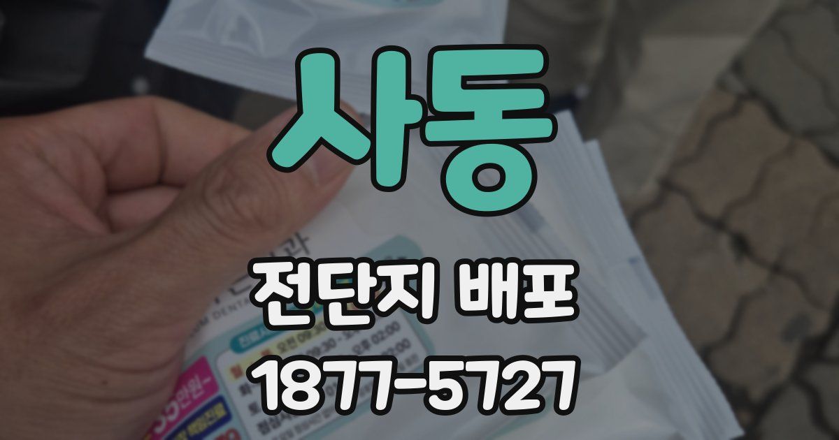사동 전단지 배포