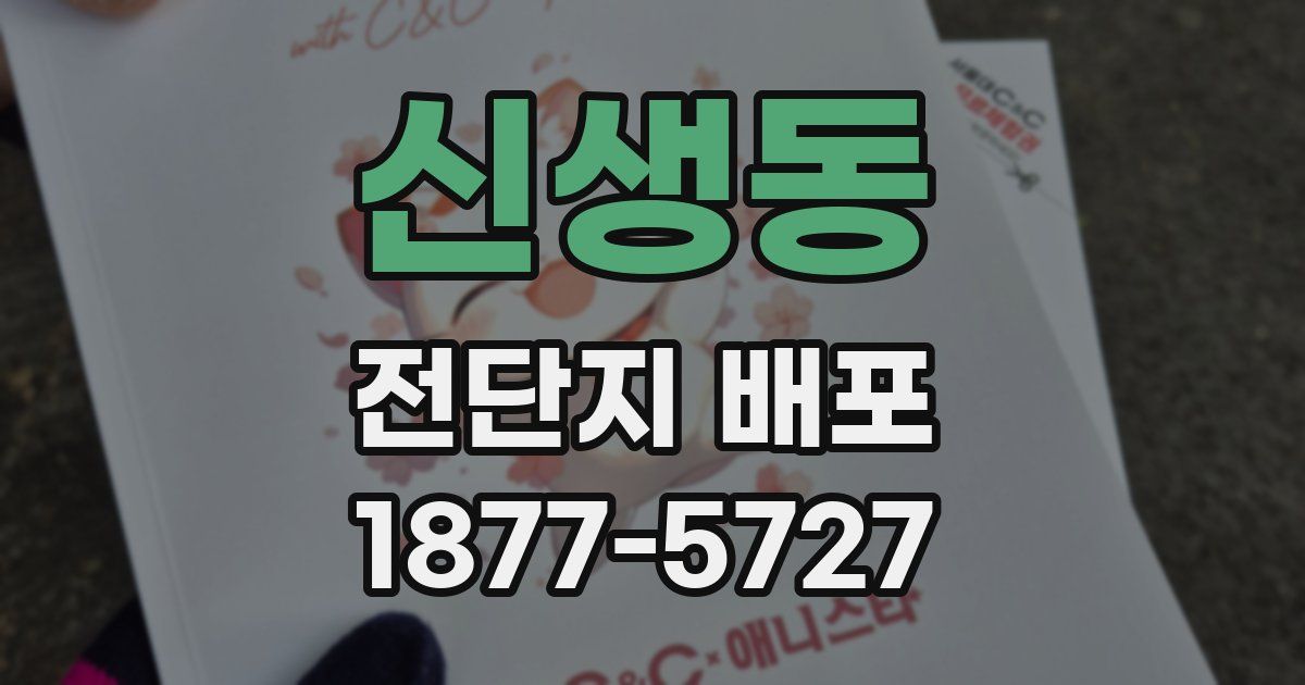 신생동 전단지 배포