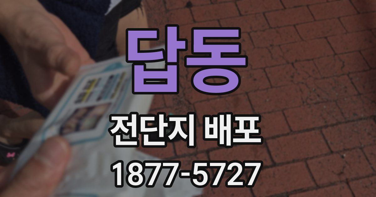 답동 전단지 배포