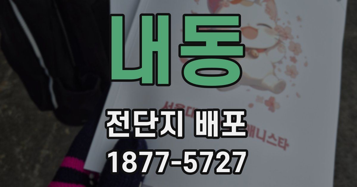 내동 전단지 배포