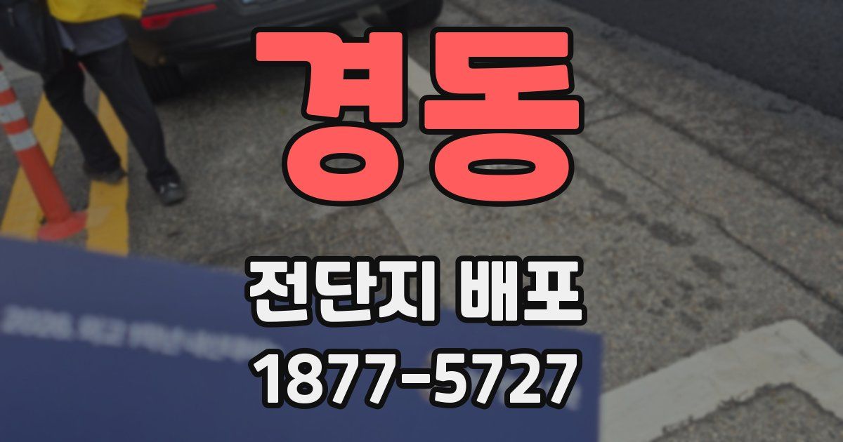 경동 전단지 배포