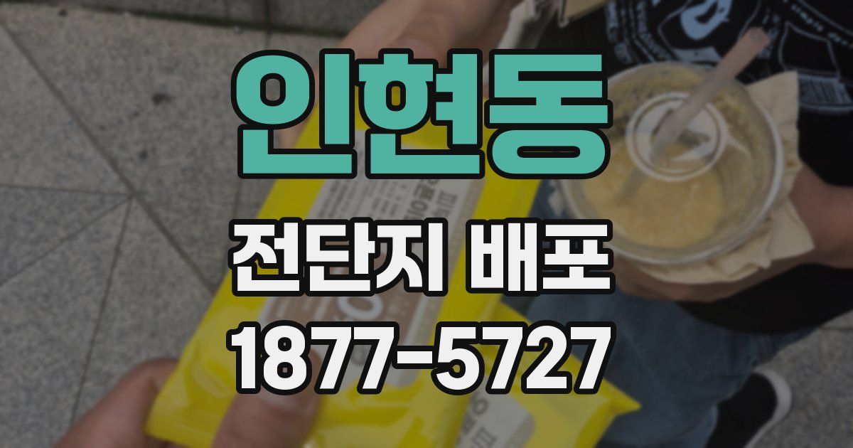 인현동 전단지 배포