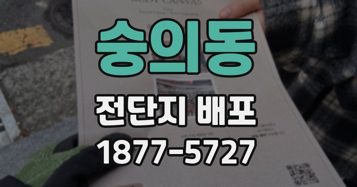 숭의동 전단지 배포
