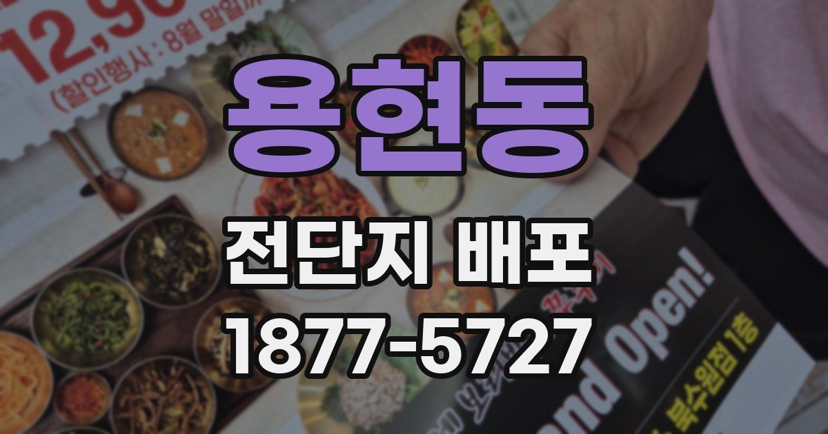 용현동 전단지 배포