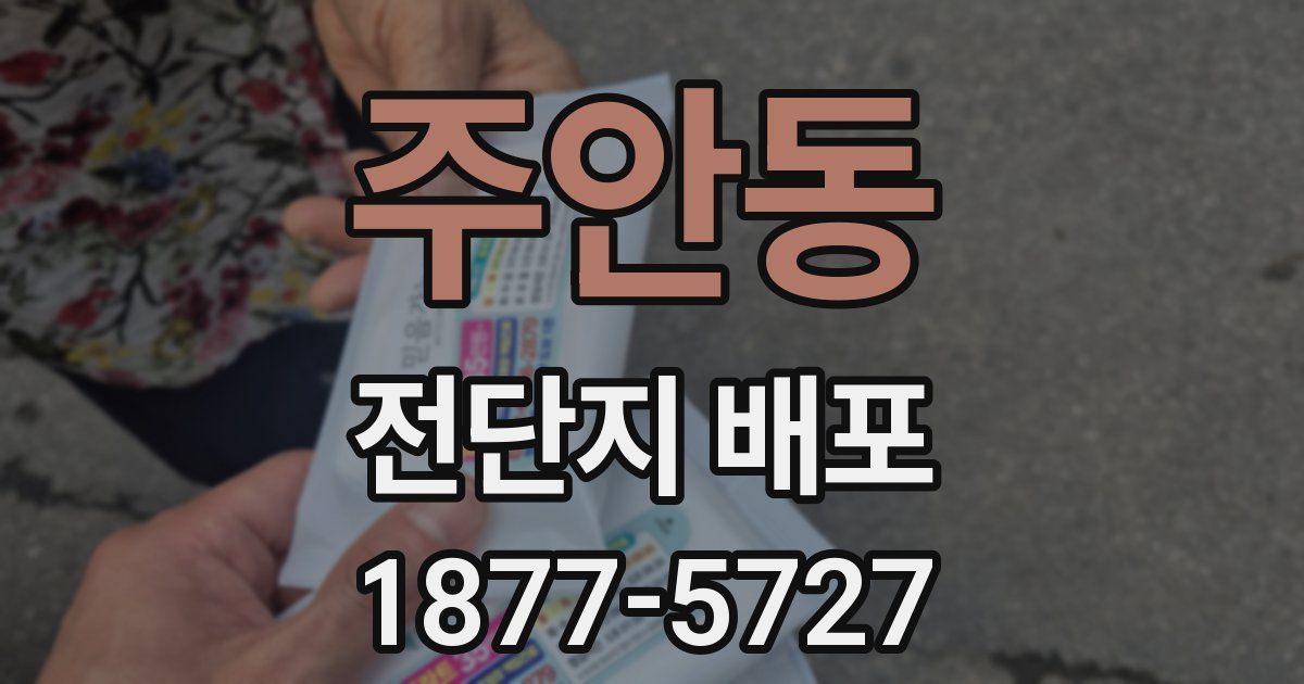 주안동 전단지 배포
