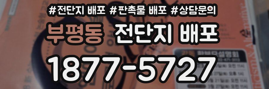 부평동 전단지 배포
