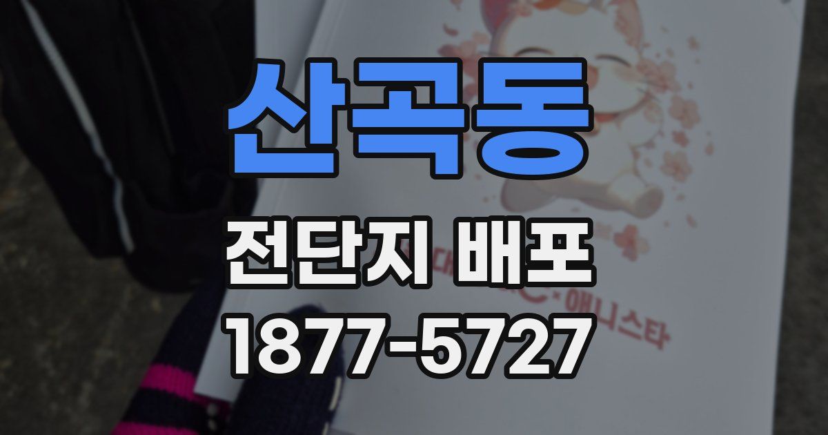 산곡동 전단지 배포