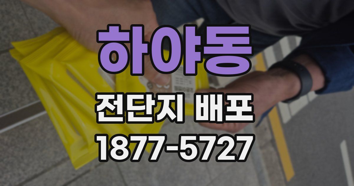 하야동 전단지 배포